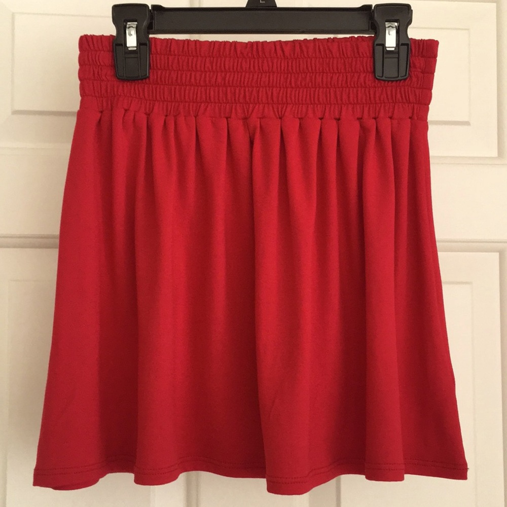 Copper Key Girls Skirt L Red Elastic Broad Waistband Frilly Soft New NWT